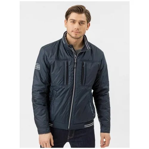 Куртка NortFolk демисезонная, силуэт прямой, быстросохнущая, карманы, ветрозащитная, капюшон, размер 72, синий