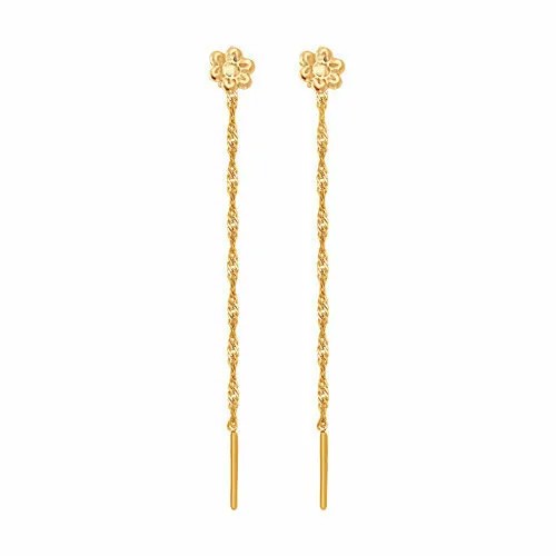 Серьги цепочки Diamant online, золото, 585 проба