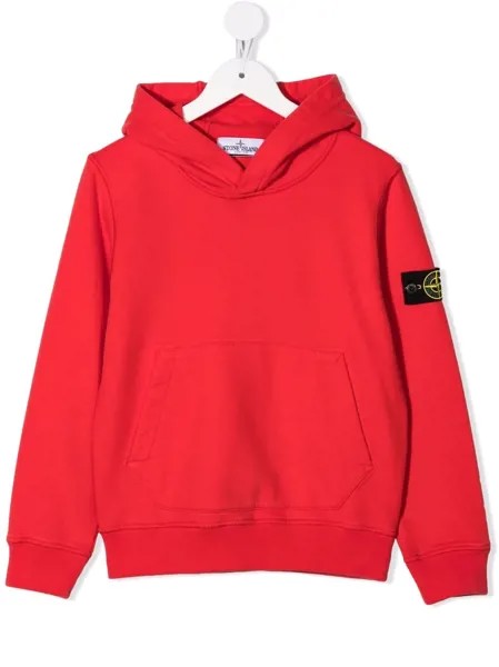 Stone Island Junior худи с нашивкой-логотипом