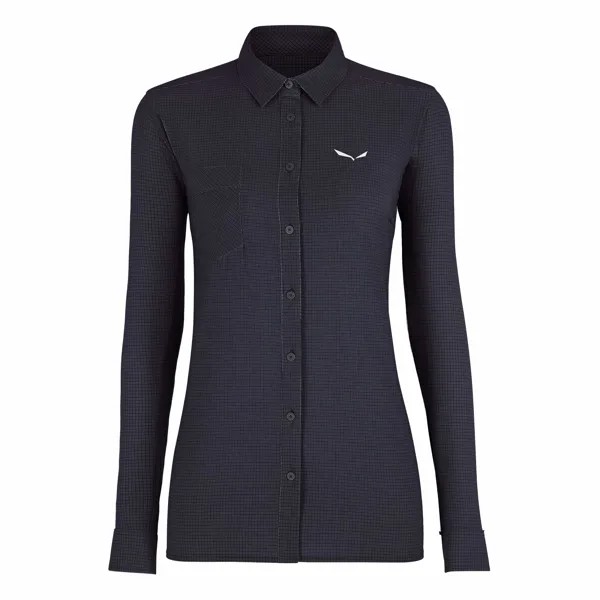 Рубашка Salewa Puez Minicheck 2 Dry Women's, premium navy, 42 EU