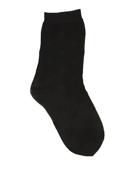 Черные женские носки из жаккарда с логотипом Fendi