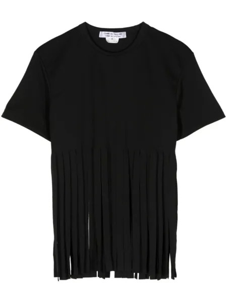 Футболка из джерси с бахромой Comme Des Garçons Comme Des Garçons, черный