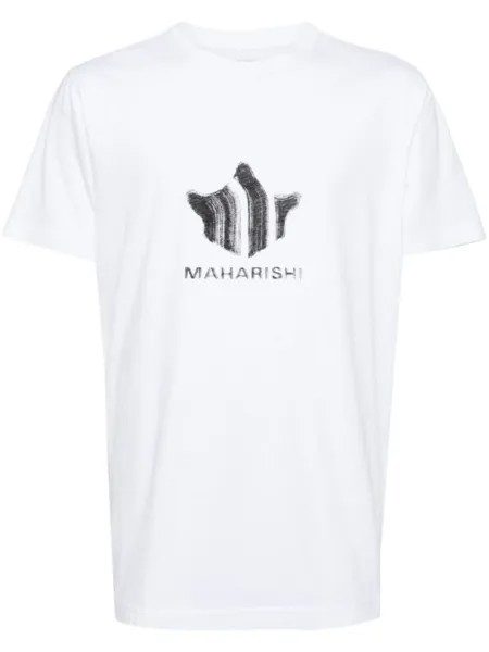 Футболка Brushstroke Temple из органического хлопка Maharishi, белый