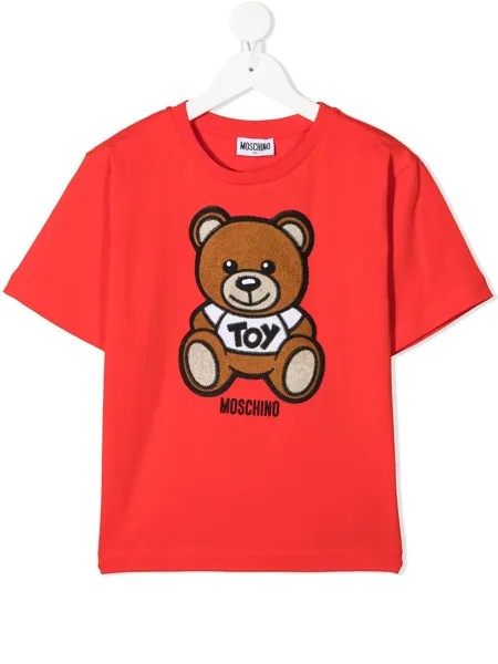 Moschino Kids футболка с принтом