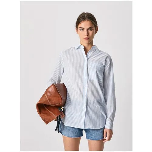 Блуза женская, Pepe Jeans London, артикул: PL304210, цвет: голубой (516), размер: XS