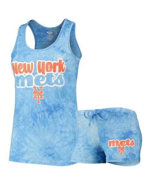 Женский комплект из майки и шорт Royal New York Mets Billboard Racerback Concepts Sport