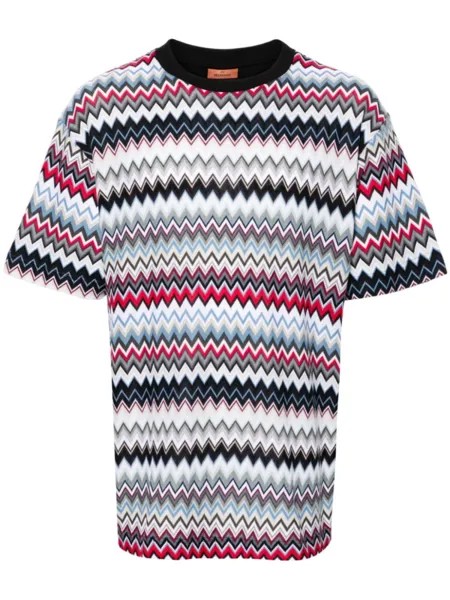 Missoni футболка с узором зигзаг, красный