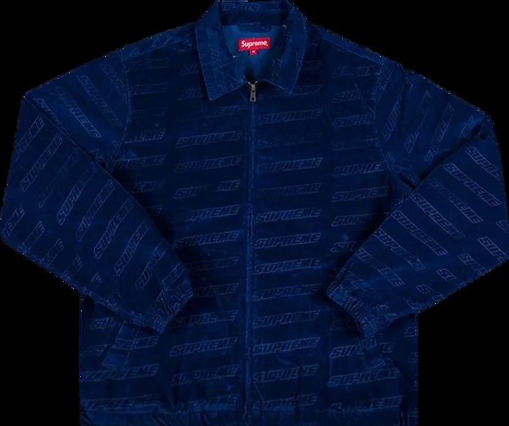 Куртка Supreme Debossed Logo Corduroy Jacket 'Royal Blue', синий