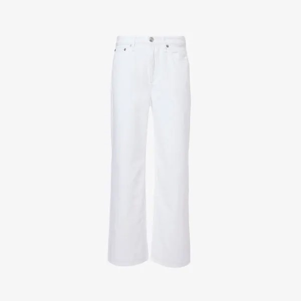 Легкие джинсы logan из денима со средней посадкой и широкими штанинами Rag & Bone, цвет optic whit