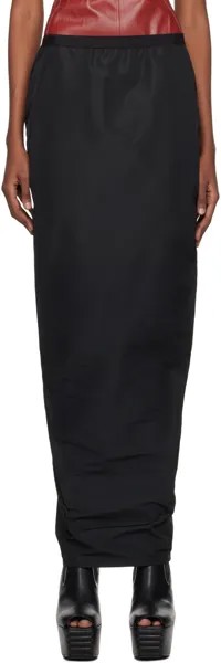 Черная длинная юбка с мягким столбиком Rick Owens