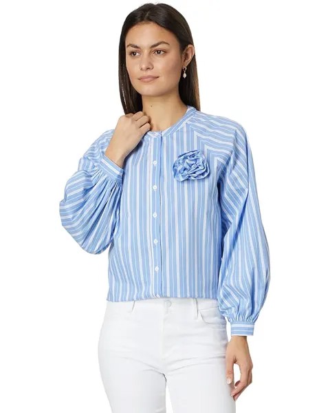 Рубашка English Factory Striped 3-D Shirt, синий
