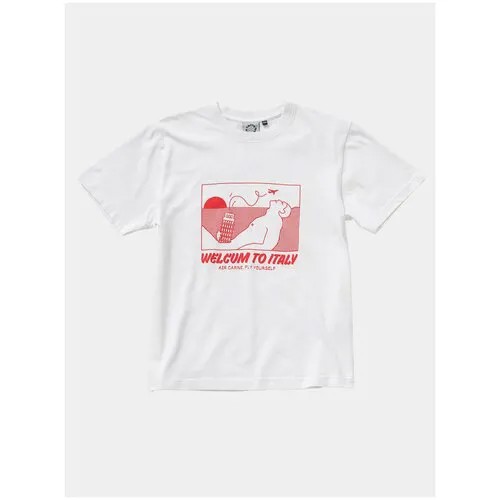 Футболка Welcum to Italy carne bollente ( s / белый / ss23ts0113 )