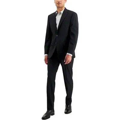 Calvin Klein Mens Magee Black 2PC Slim Fit Официальный костюм с двумя пуговицами 44R BHFO 0914
