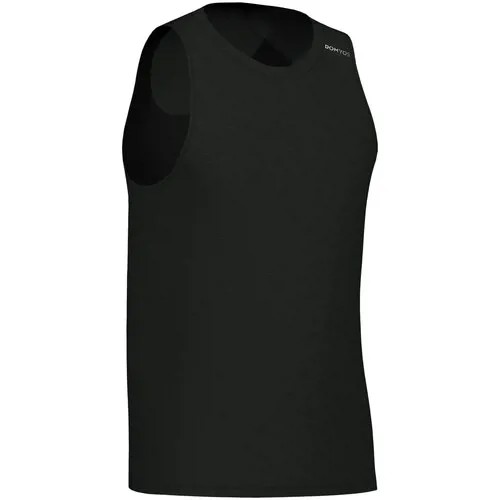 Майка для фитнеса и кардиотренировок мужская 100, размер: L, цвет: Черный DOMYOS Х Decathlon