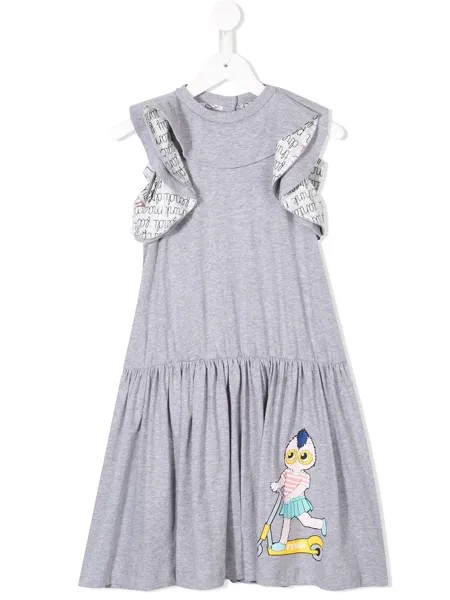 Fendi Kids logo printed jersey dress