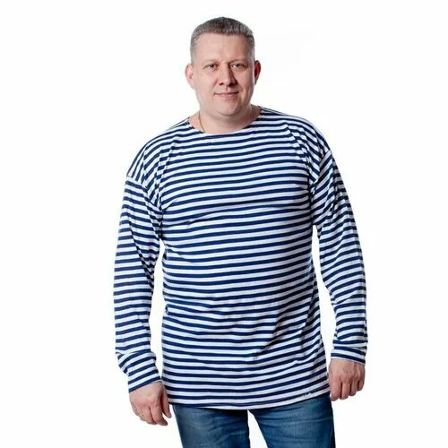 Лонгслив БЕРТА, размер 48-50, , белый, синий