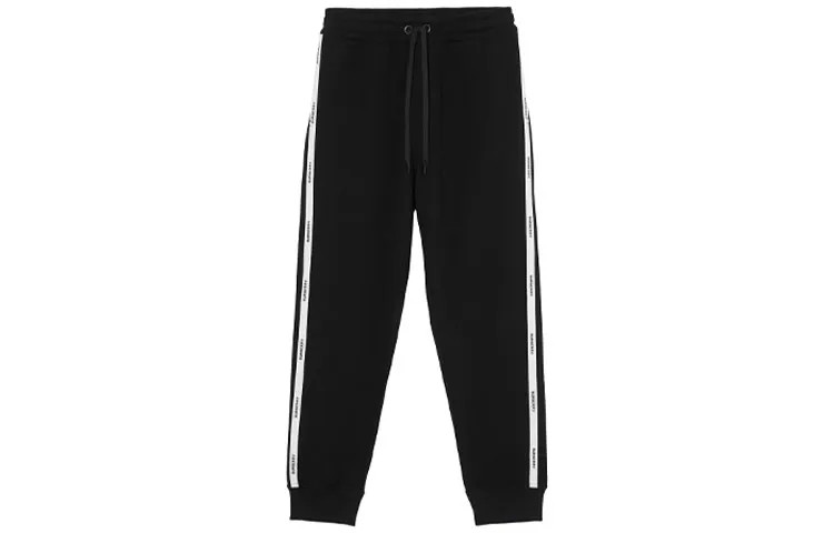 Спортивные брюки с логотипом Burberry, черный, белый, цвет Black