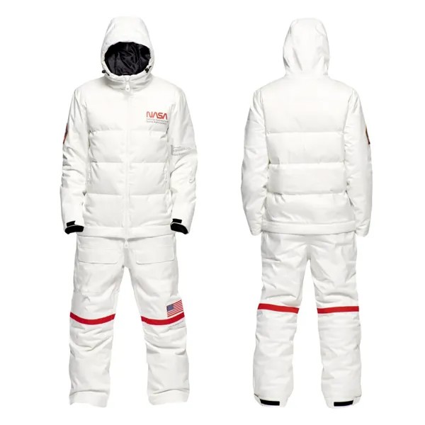 Комбинезон горнолыжный мужской ONESKEE Puffer White Nasa 2024