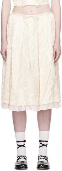 Shushu/Tong Белая плиссированная юбка-миди