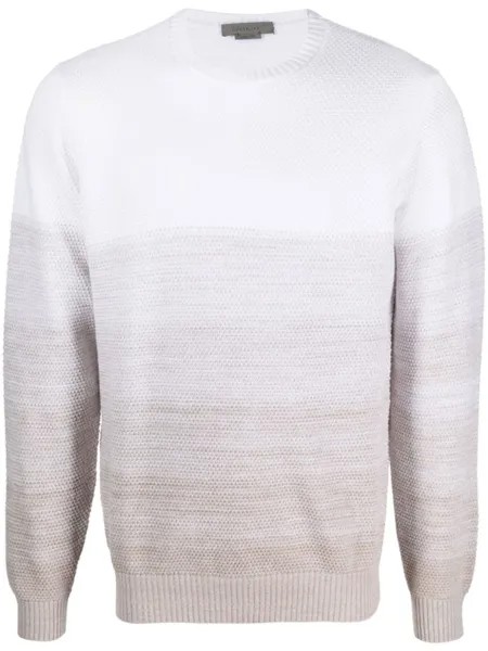 Corneliani джемпер с эффектом градиента, белый