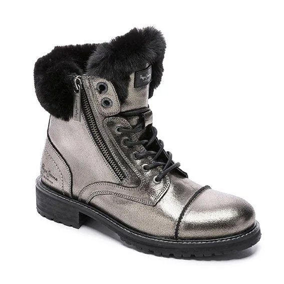 Ботинки женские Pepe Jeans London MELTING BLING PLS50375 серебристые 40 EU