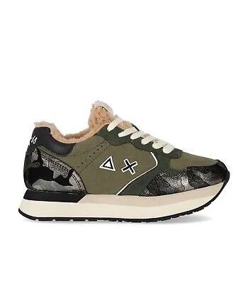 Sun68 Kelly Teddy Olive Green Sneaker Женщина