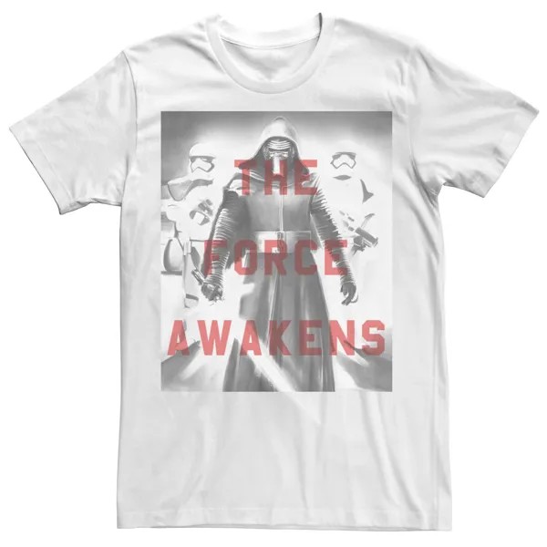 Мужская футболка с рисунком «Звездные войны: пробуждается» Star Wars, белый