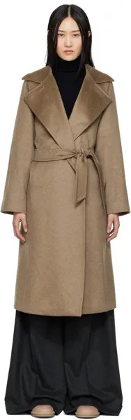 Серо-коричневое пальто Manuela Icon Max Mara