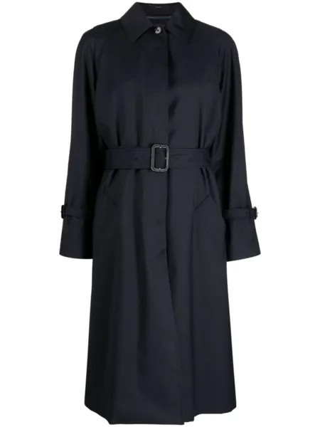 Paul Smith шерстяной тренч с поясом, синий