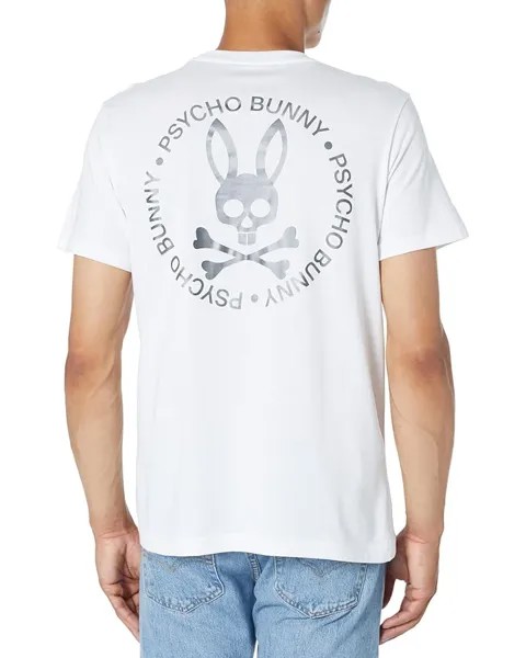 Футболка Psycho Bunny Crosby Reflective Print Graphic Tee, белый
