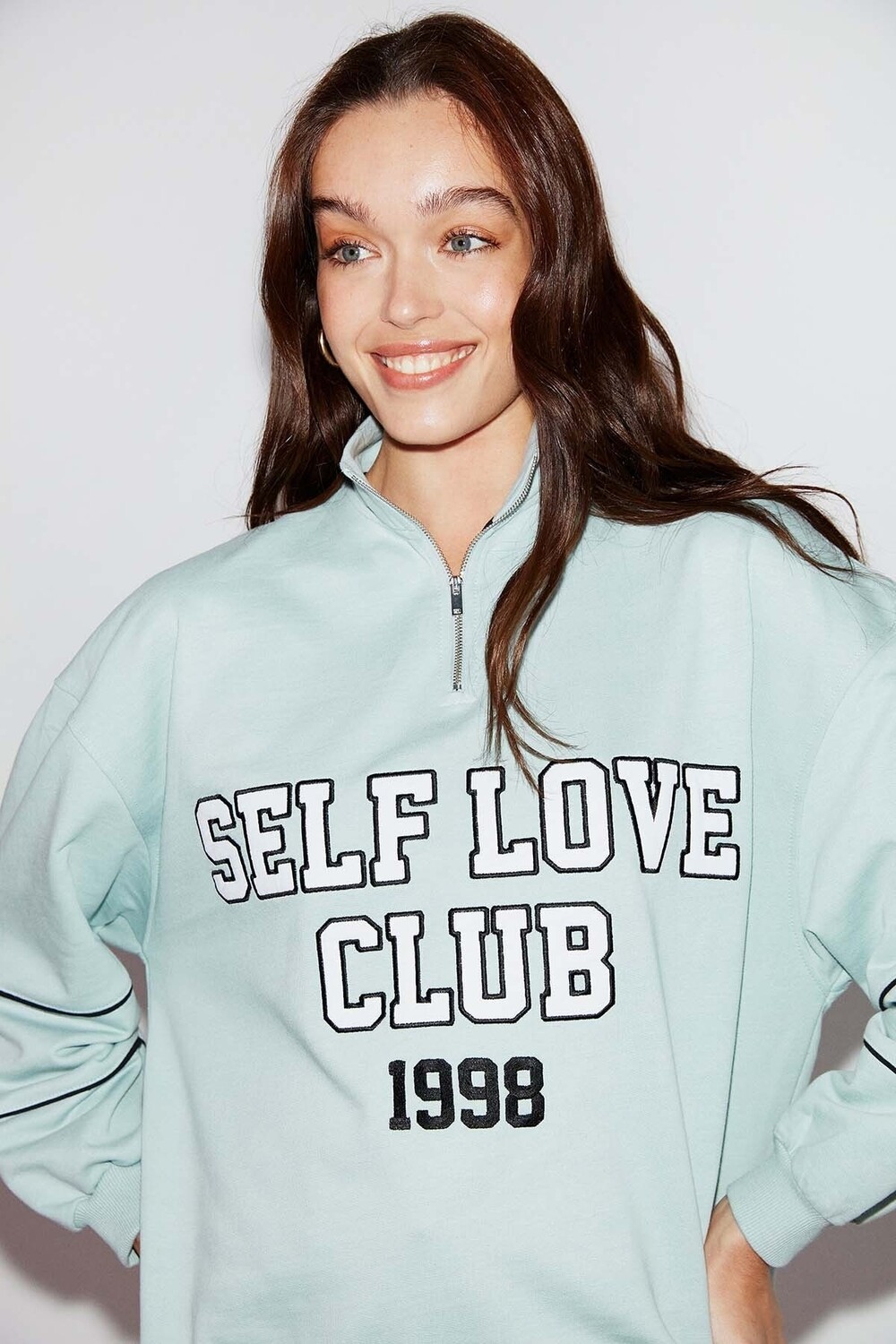 Мятно-зеленый свитшот Tori Oversize GRIMELANGE