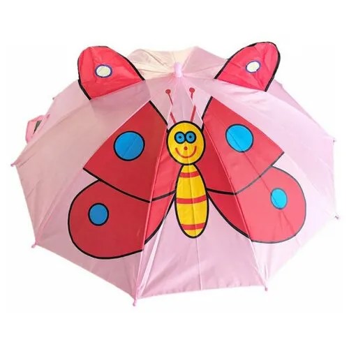 Детский зонт-трость со свистком Rain-Proof 1069/малиновый