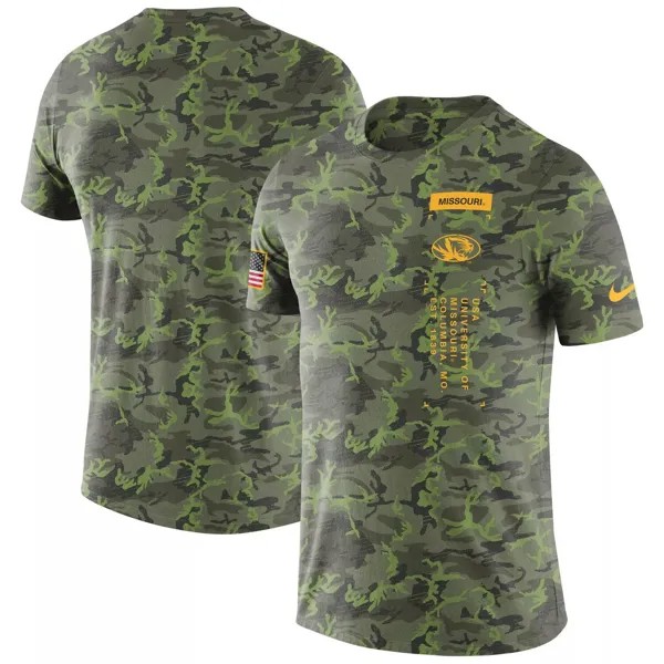 Мужская камуфляжная футболка в стиле милитари Missouri Tigers Nike