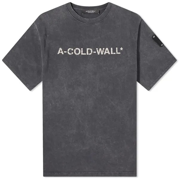 Футболка A-cold-wall* Overdye Logo, темно-серый