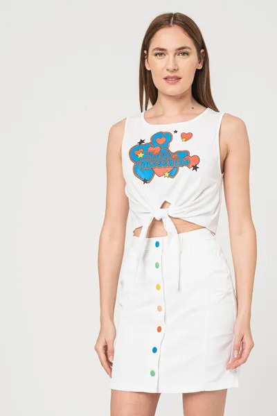Топ с логотипом и узлом Love Moschino, красный