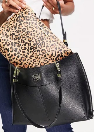 Черная сумка-тоут Steve Madden-Черный цвет