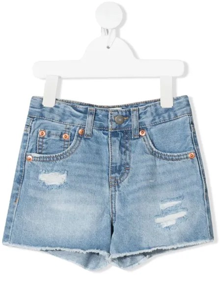 Levi's Kids джинсовые шорты с прорезями