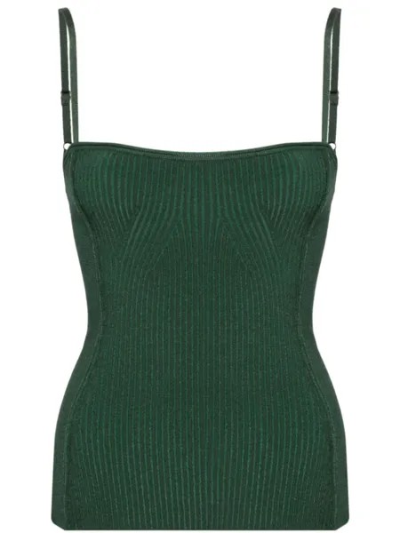 Jacquemus топ Le Haut в рубчик, зеленый