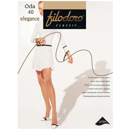 Колготки Filodoro Classic Oda Elegance, 40 den, размер 5, бежевый, коричневый