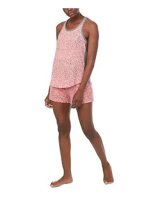 DKNY Sets Коралловая вязаная майка без рукавов с круглым вырезом и логотипом, повседневный размер XL