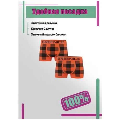 Трусы боксеры , средняя посадка, размер 46/48, мультиколор, 2 шт.