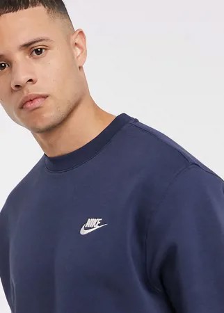 Темно-синий свитшот с круглым вырезом Nike Tall Club