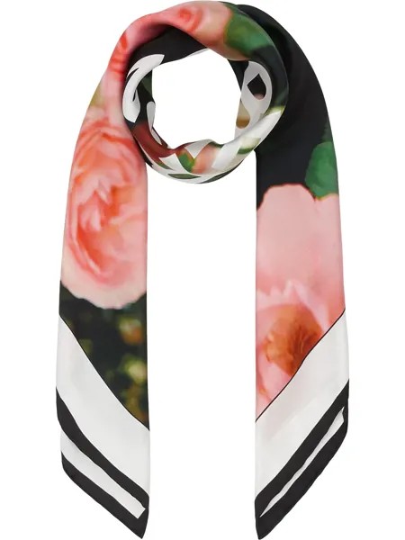 Burberry шарф с цветочным принтом и логотипом
