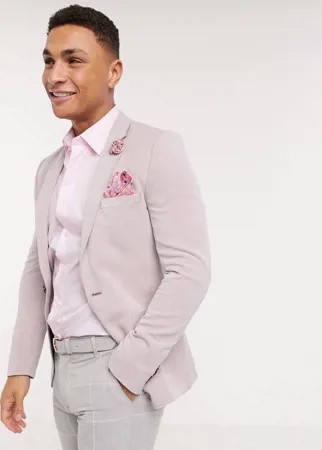 Розовый супероблегающий пиджак ASOS DESIGN wedding-Красный