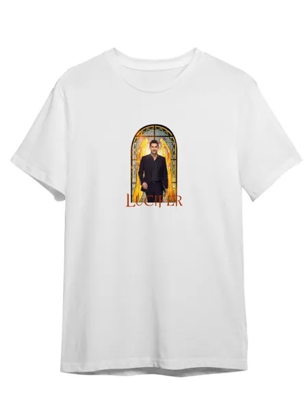 Футболка унисекс Каждому Своё Lucifer/Люцифер/Сериал SRLU2 белая 4XL