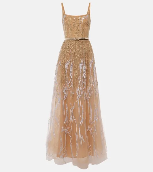 Платье Arboreal с вышивкой Elie Saab, золотой