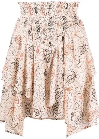 Isabel Marant Étoile ярусная юбка мини с принтом пейсли