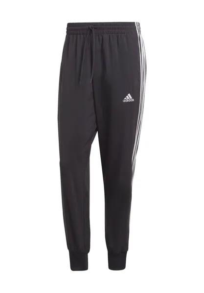 Брюки тренировочные 3 Stripes Woven, влагорегулирующие, дышащие, мужские adidas, цвет Black White