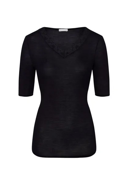 V-Рубашка Шерстяное Кружево HANRO, цвет Black Damen