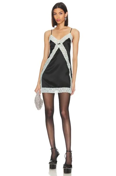 Платье Alexander Wang Cami With Lace Detail, черный